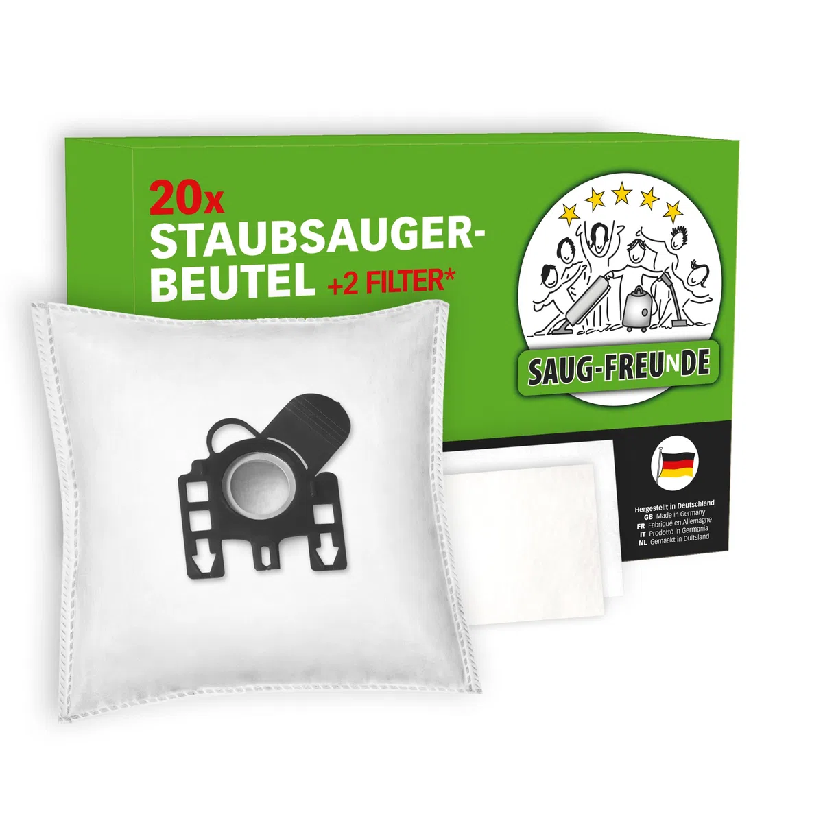 SAUG-FREUnDE I 20 sacchetti per aspirapolvere compatibili con SWIRL M 50, M50, H 41, H41, MENALUX 3100, MIELE tipo F / J / M, F/J/M