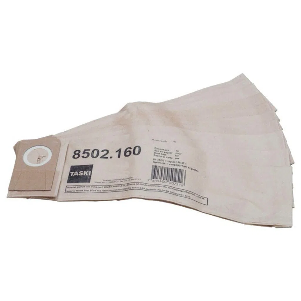 Sacchetti di carta per TASKI Jet 38/50 Vacuum Cleaner 10 pezzi.