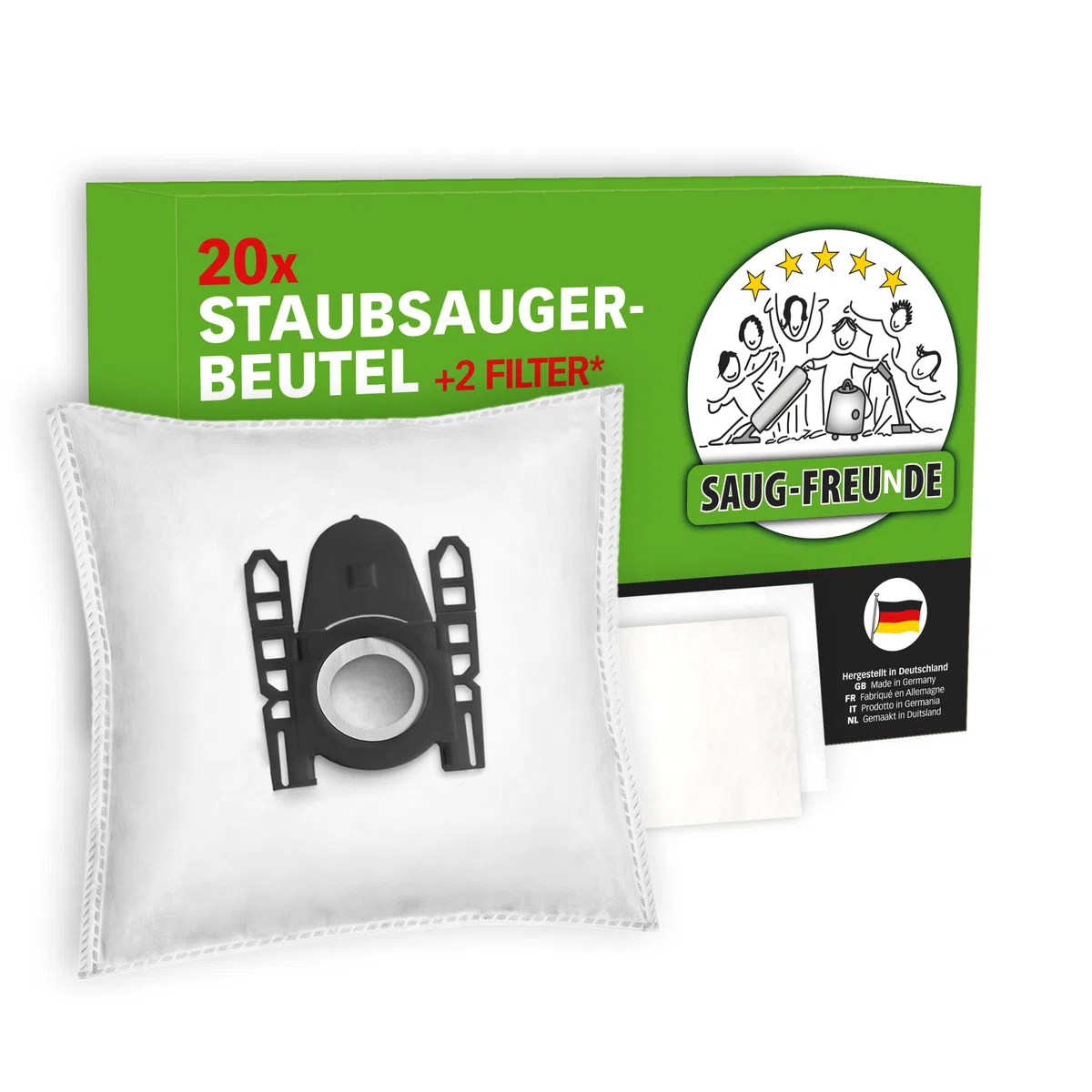 SAUG-FREUnDE I 20 sacchetti per aspirapolvere SIEMENS Z 6.0 Baureihe Z6.0: VSZ6GP1266, VSZ6GP1294, VSZ6XTRM, VSZ6XTRM11, VSZ61260, VSZ62544, VSZ6GPX1, VSZ6GPX2, compatibiliti con SIEMENS G ALL